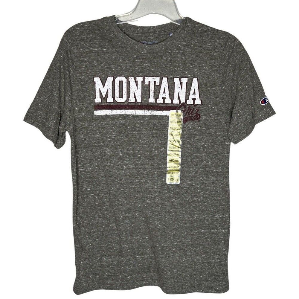 Montana Grizzlies Shirt Mens Medium Marled‎ Gray Champion Sports College Casual